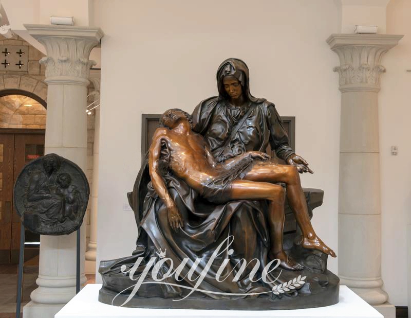 Famous Bronze Pieta Statue by Michelangelo Replica for Sale BOKK-612 - Bronze Jesus Statue - 16