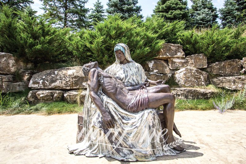 Famous Bronze Pieta Statue by Michelangelo Replica for Sale BOKK-612 - Bronze Jesus Statue - 15