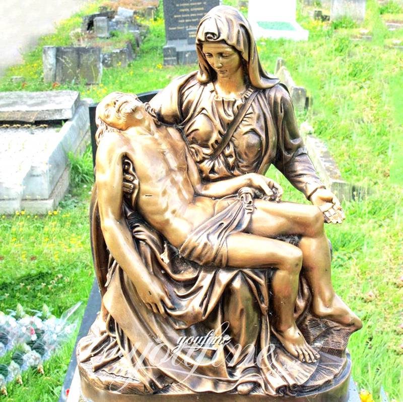 Famous Bronze Pieta Statue by Michelangelo Replica for Sale BOKK-612 - Bronze Jesus Statue - 6