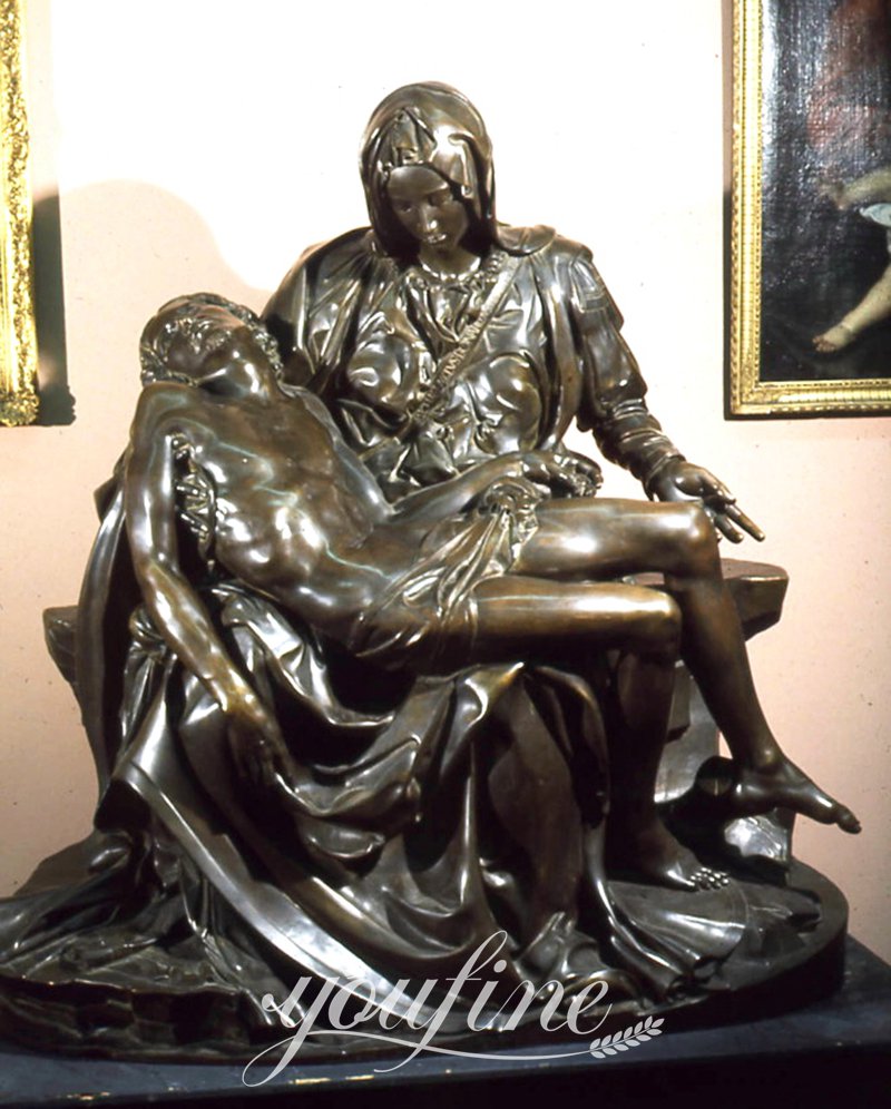 Famous Bronze Pieta Statue by Michelangelo Replica for Sale BOKK-612 - Bronze Jesus Statue - 5