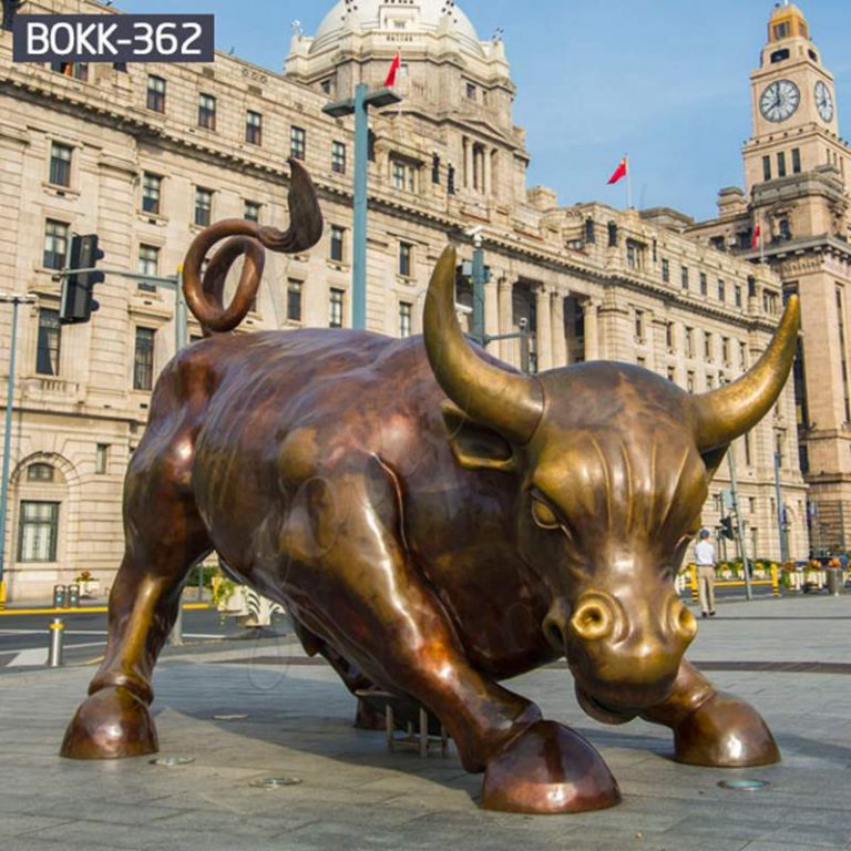 Outdoor Garden Large Bronze Strong Bull Sculpture for Sale