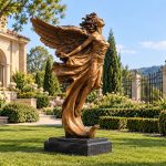 Bronze Flying Angel Statue for Garden