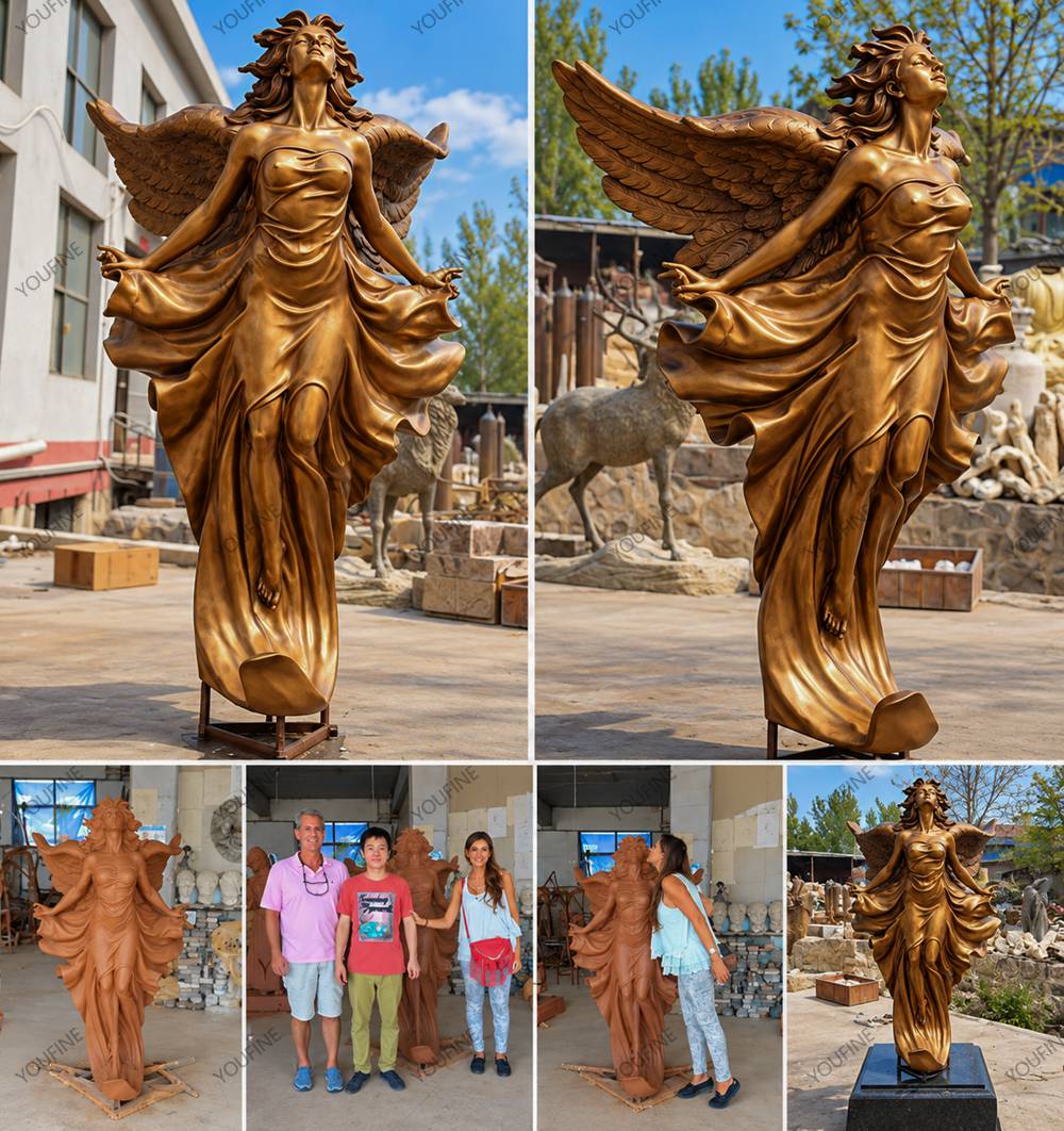 Bronze Flying Angel Statue in factory
