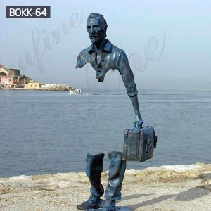 Buy Beautifully Bruno Catalano Bronze Life Size Traveler Statue BOKK-64