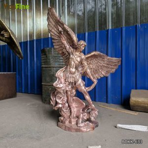 Buy Large Outdoor Bronze Saint Michael Archangel Slaying Demon Statue BOKK-633