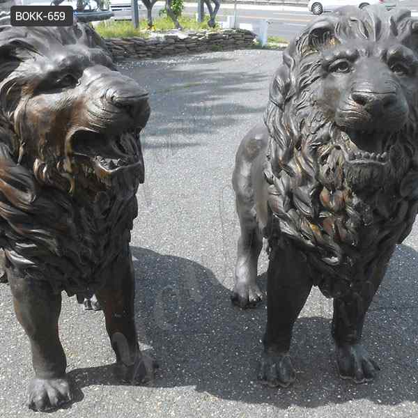 Custom Made Outdoor Life size bronze Lion Statue