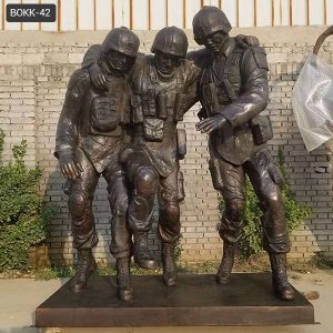 Famous Bronze Outdoor Military No Man Left Behind Statue Replica BOKK-42