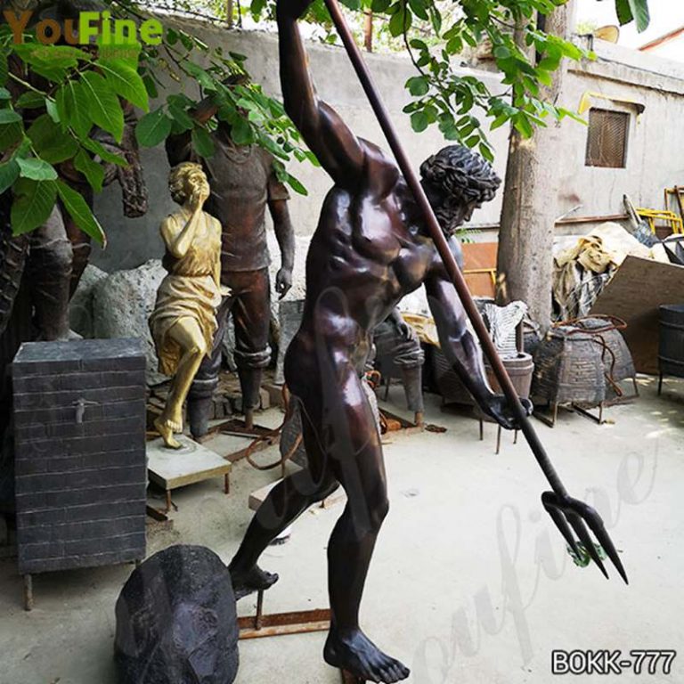 Famous Greek Bronze Life Size Poseidon Statue