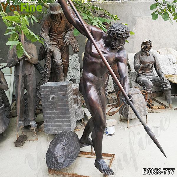 Greek Bronze Life Size Poseidon Statue for Sale