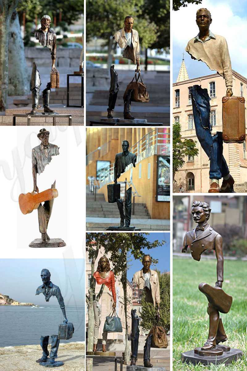 Life Size Bronze Bruno Catalano Traveler Statue