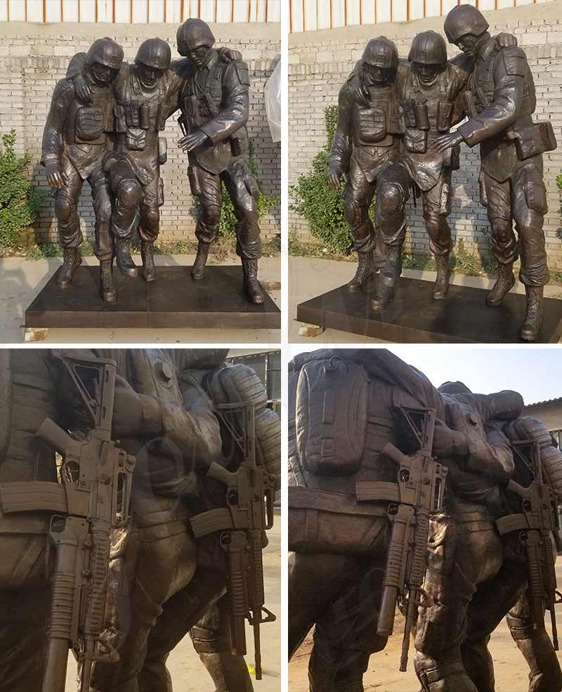 Famous Bronze Outdoor Military No Man Left Behind Statue Replica BOKK-42 - Bronze Military Statues - 1