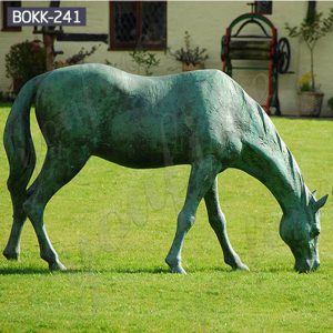 Bronze Grazing Horse Yard Statue BOKK-241