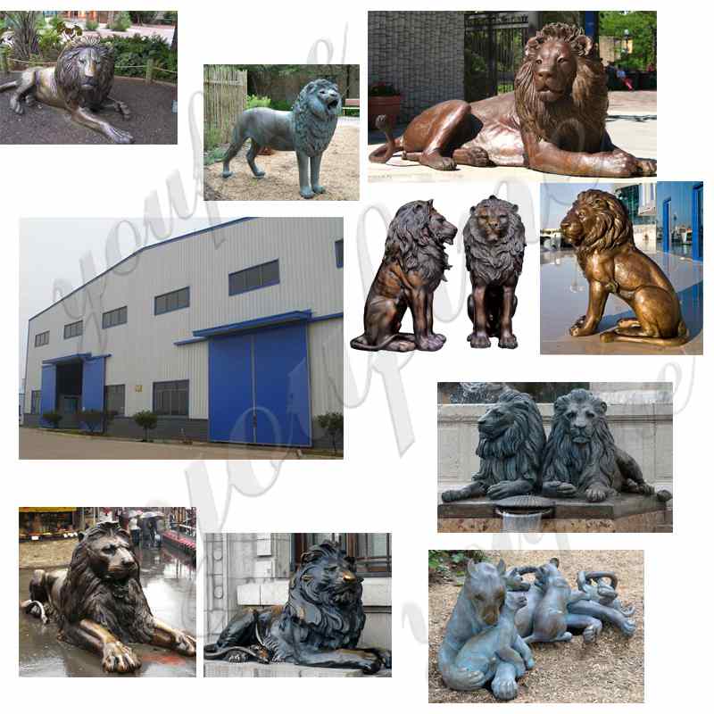 High Quality Bronze Flying Lion Metal Sculpture for Sale BOKK-654 - Bronze Animal Sculpture - 2