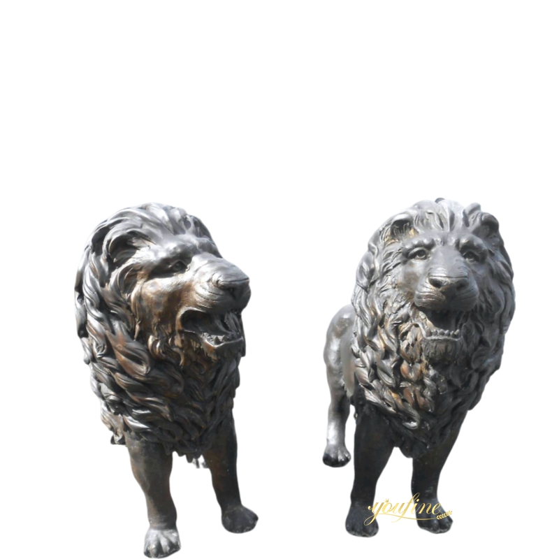 life size bronze lion statue