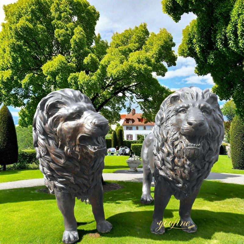 life size lion bronze statue