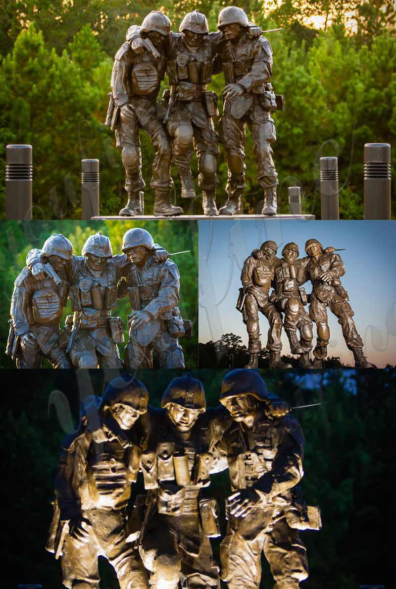 Famous Bronze Outdoor Military No Man Left Behind Statue Replica BOKK-42 - Bronze Military Statues - 2