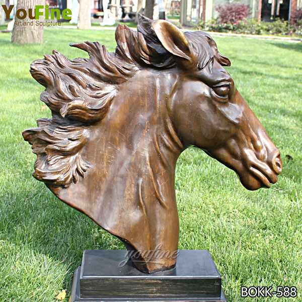 Bronze Horse Head Sculpture Art for Sale