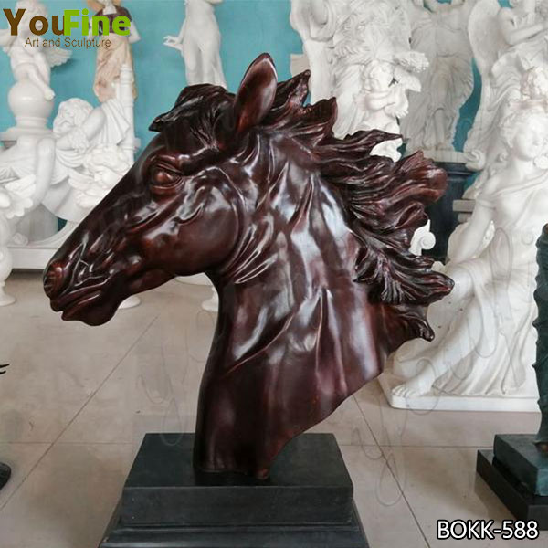 Bronze Horse Head Sculpture Art