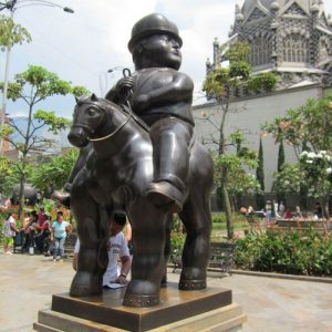 Fernando Botero Bronze Man on Horse Sculpture Supplier BOKK-498