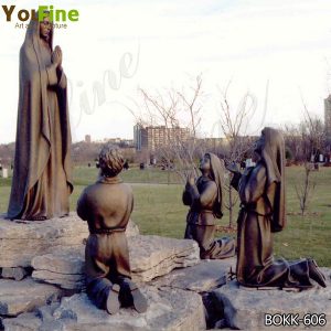 Outdoor Religious Bronze Fatima and Three Children Statues BOKK-606