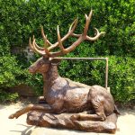 Elegant Resting Deer Statue