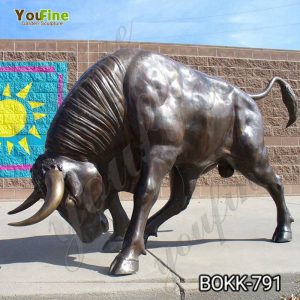 Outdoor Bronze Life Size Bull Statue for Sale BOKK-791