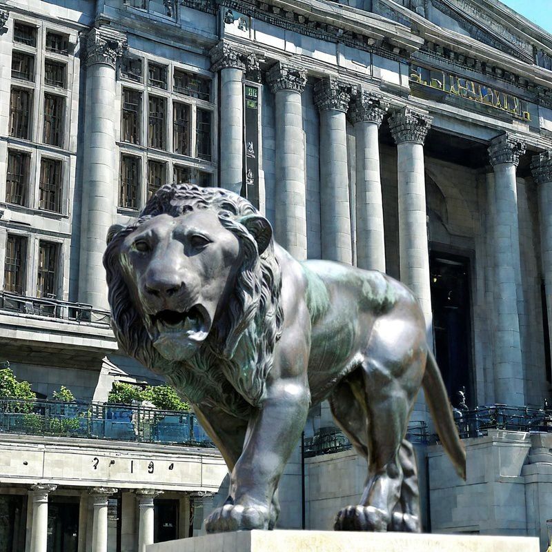 Bronze Lion Statue