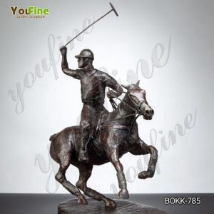 Life Size Bronze Polo Player on Horse Statue for Sale BOKK-786