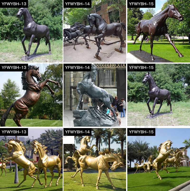 Various Styles Life Size Bronze Horse Statues for Sale BOKK-798 - Bronze Animal Sculpture - 2