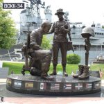 Bronze Memorial Soldier Statue for Outdoor Garden Decor Supplier