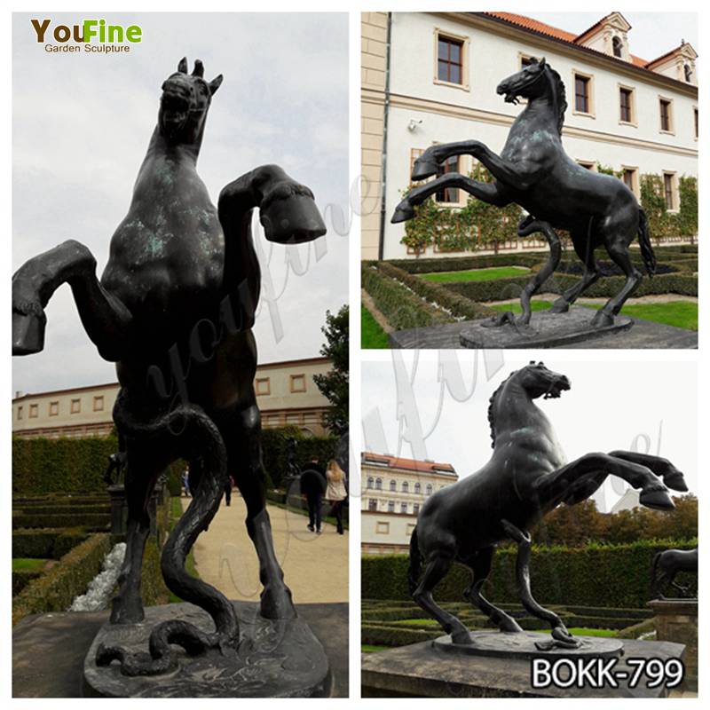 Cast Life Size Bronze Jumping Horse Sculpture Suppliers BOKK-799 - Bronze Animal Sculpture - 1