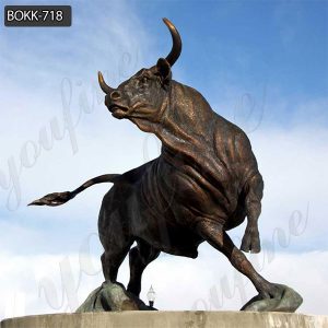 Life Size Cast Bronze Bull Sculpture for Large Stock BOKK-718