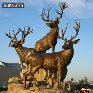 Antique Bronze Stag Statues Garden Ornament Design for Sale BOKK-275