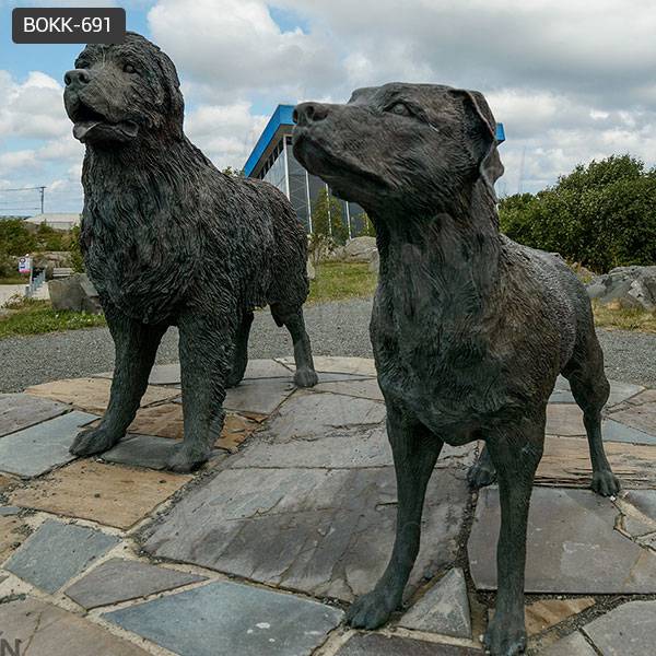 Black Bronze Newfoundland Dog Statue Manufacturers
