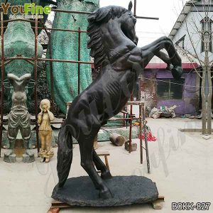 Outdoor Bronze Black Metal Horse Sculpture with Cheap Price BOKK-827