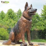 Bronze German Shepherd Memorial Statue