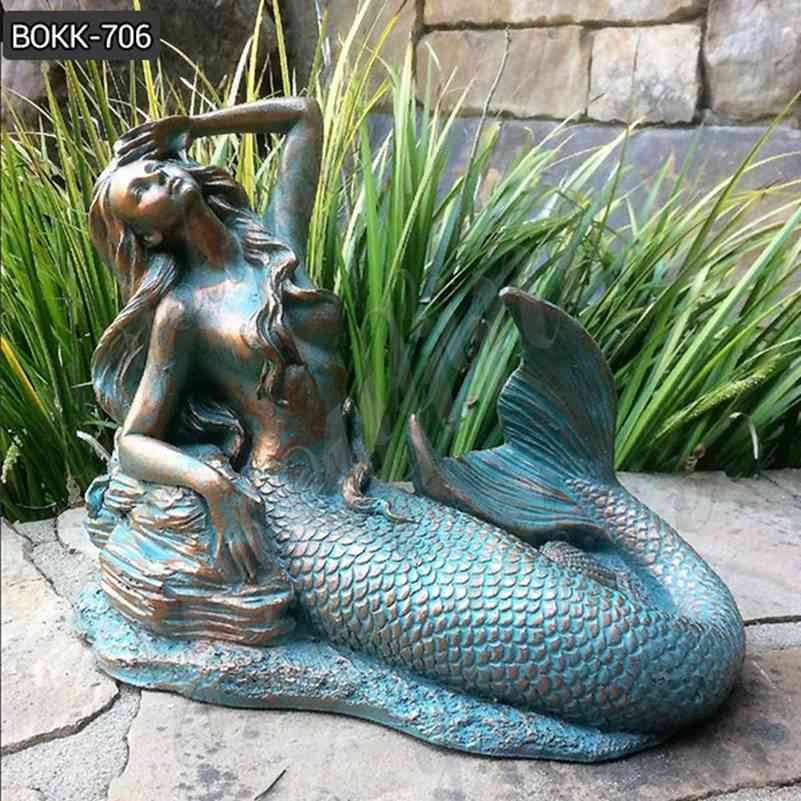 Life Size Brozne Mermaid Statue for Garden Decor on Discount