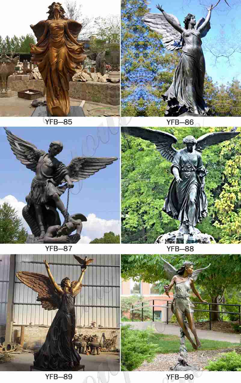 Life Size Bronze Female Angel Statue for Garden Decor Suppliers BOKK-143 - Bronze Classical Sculpture - 4