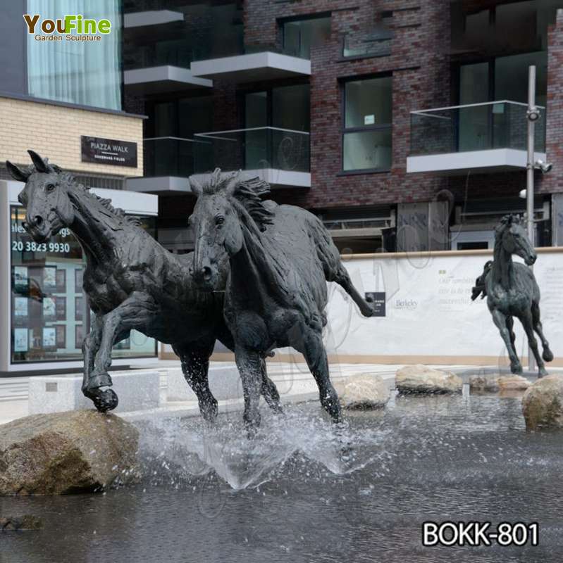 Black Bronze Horse Statue Home Decor