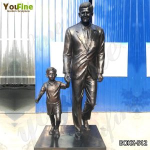 Custom Life Size Bronze John Fitzgerald Kennedy with Child Statue for Sale BOKK-512
