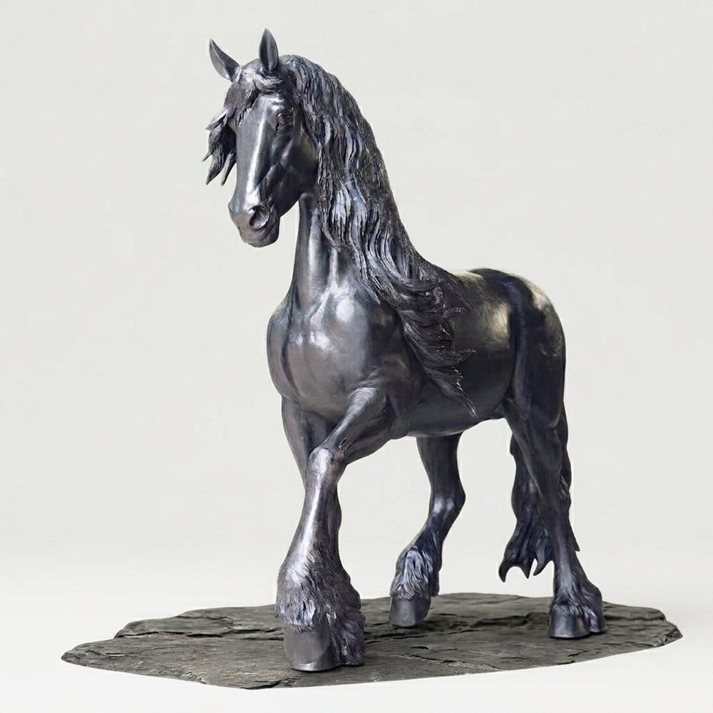 Friesian Horse Statue