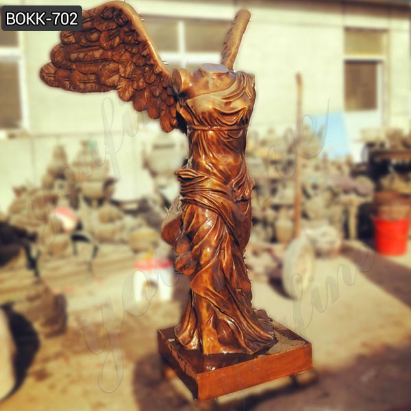 Large Antique Bronze Goddess of Victory Statue Replica