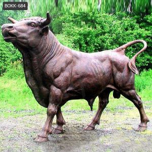 Large Outdoor Antique Strong Bronze Bull Statue for Sale BOKK-684