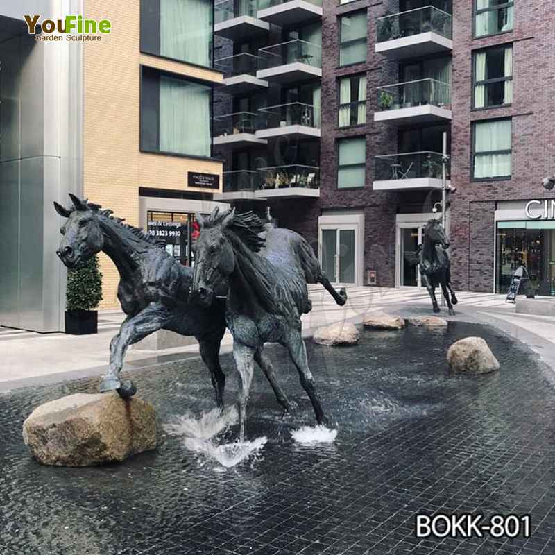 Life Size Black Bronze Horse Statue Home Decor