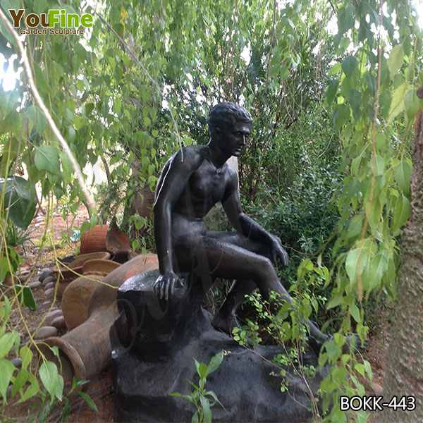 Life Size Bronze Hermes Resting Statue for Sale