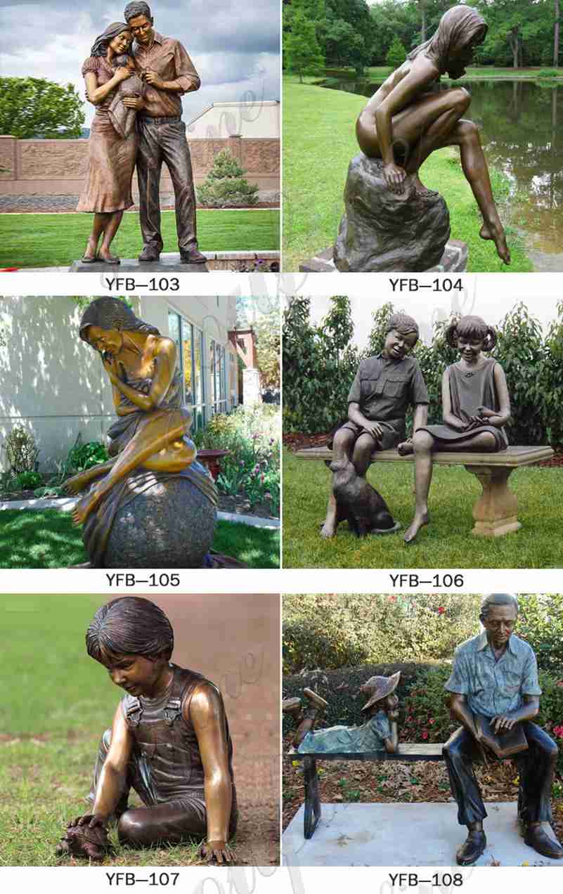 Life Size Bronze Man Sculpture for Garden Decor