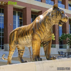 Large Outdoor Bronze Tiger Statue for Garden Decor Suppliers BOKK-783