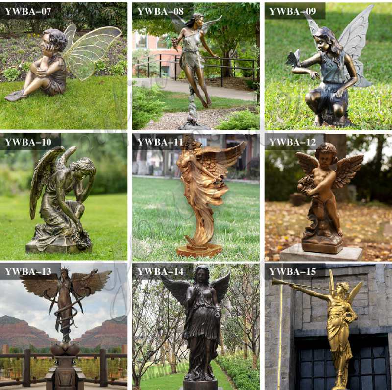 Bronze Life Size Angel Statue for Outdoor Garden Suppliers BOKK-158 - Bronze Angel Sculpture - 4