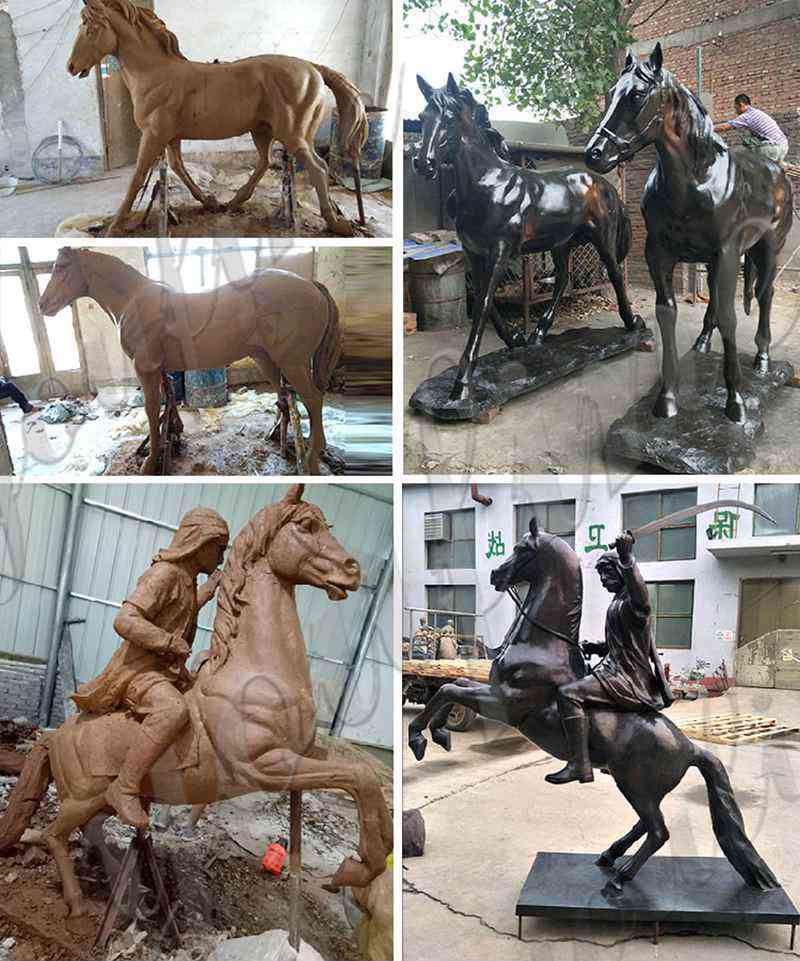 Factory Supply Life Size Black Bronze Horse Statue Home Decor BOKK-801 - Bronze Animal Sculpture - 2