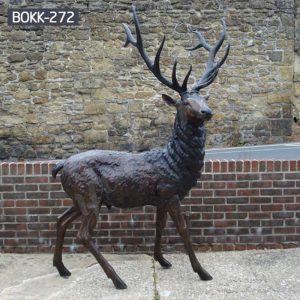 Antique Bronze Stag Statue for Garden Lawn Ornaments for Sale BOKK-272